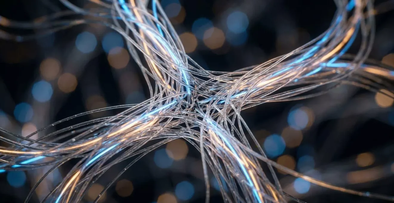 Représentation visuelle d'un réseau de maillage interne optimisé par intelligence artificielle