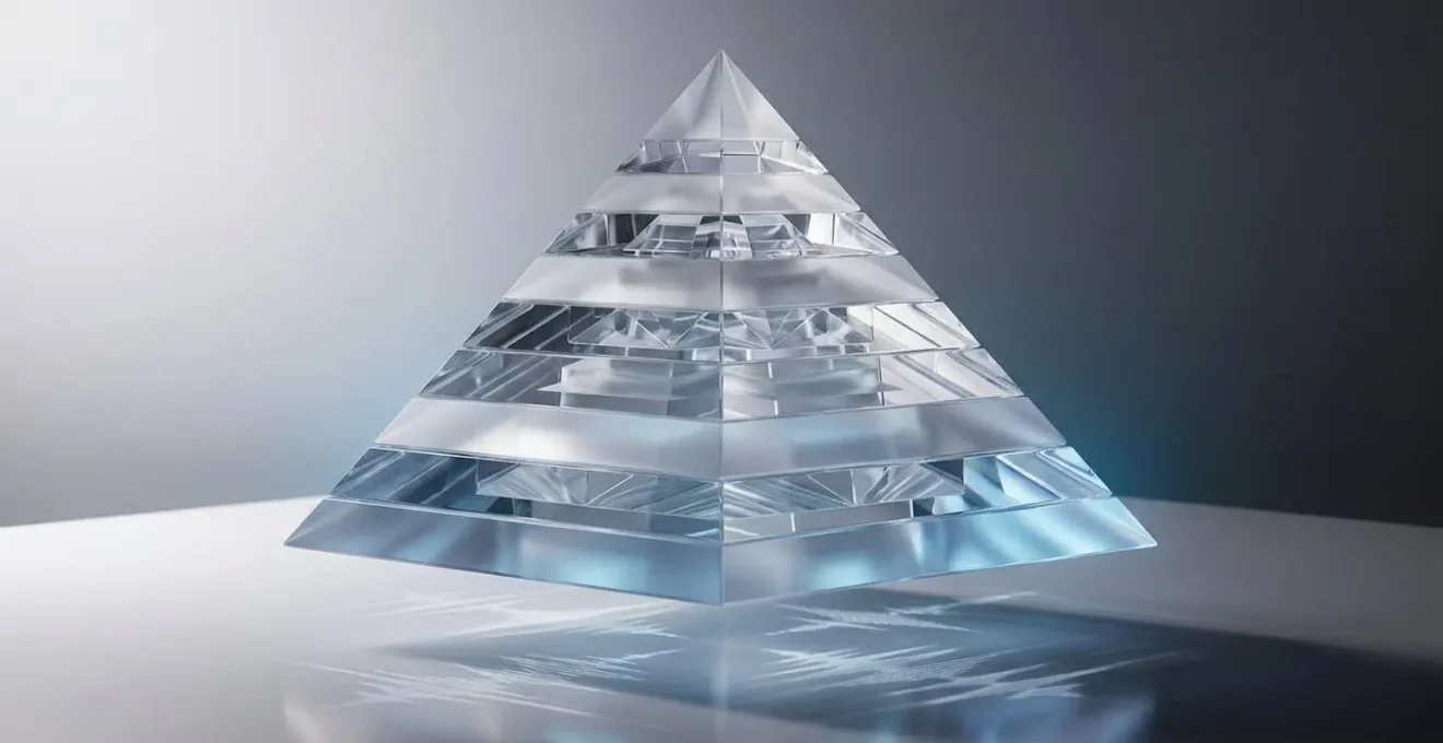 Représentation visuelle d'une structure pyramidale de contenu optimisé pour la recherche vocale
