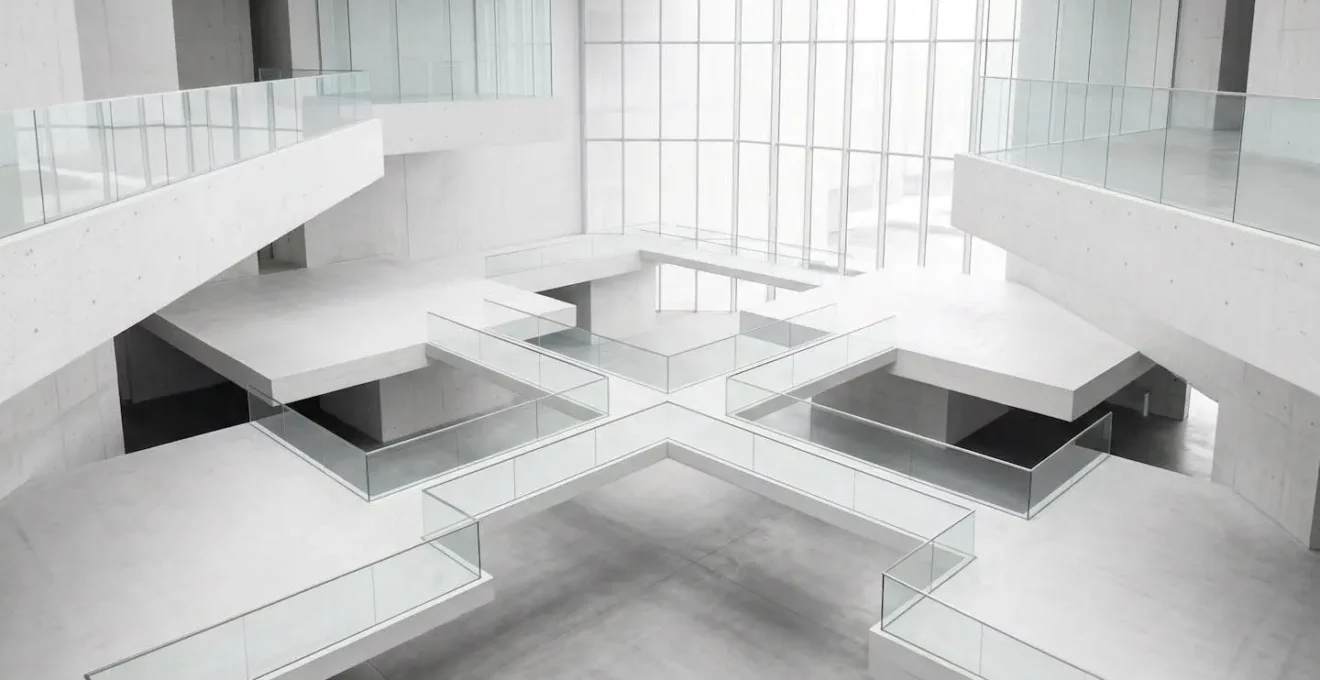 Architecture minimaliste d'un cocon sémantique avec branches interconnectées représentant la structure H1-H2-H3