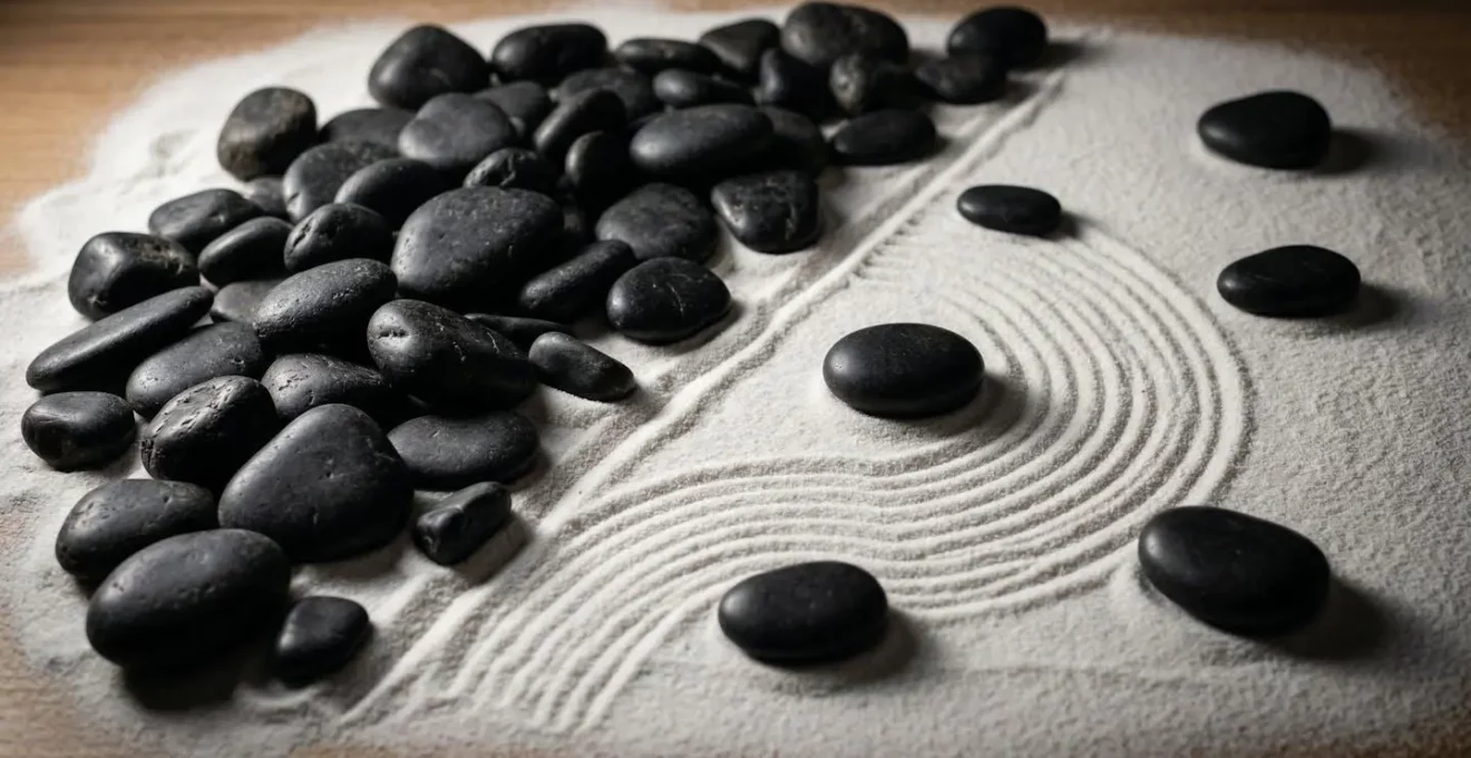 Composition symbolique montrant la transformation d'un texte saturé vers une structure épurée et naturelle